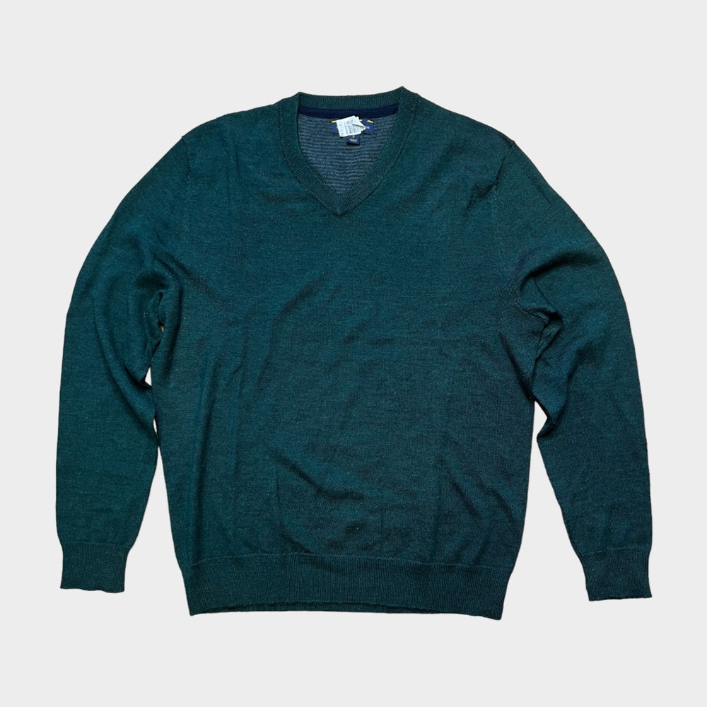 Club Room V-Neck Sweater Green Size Small